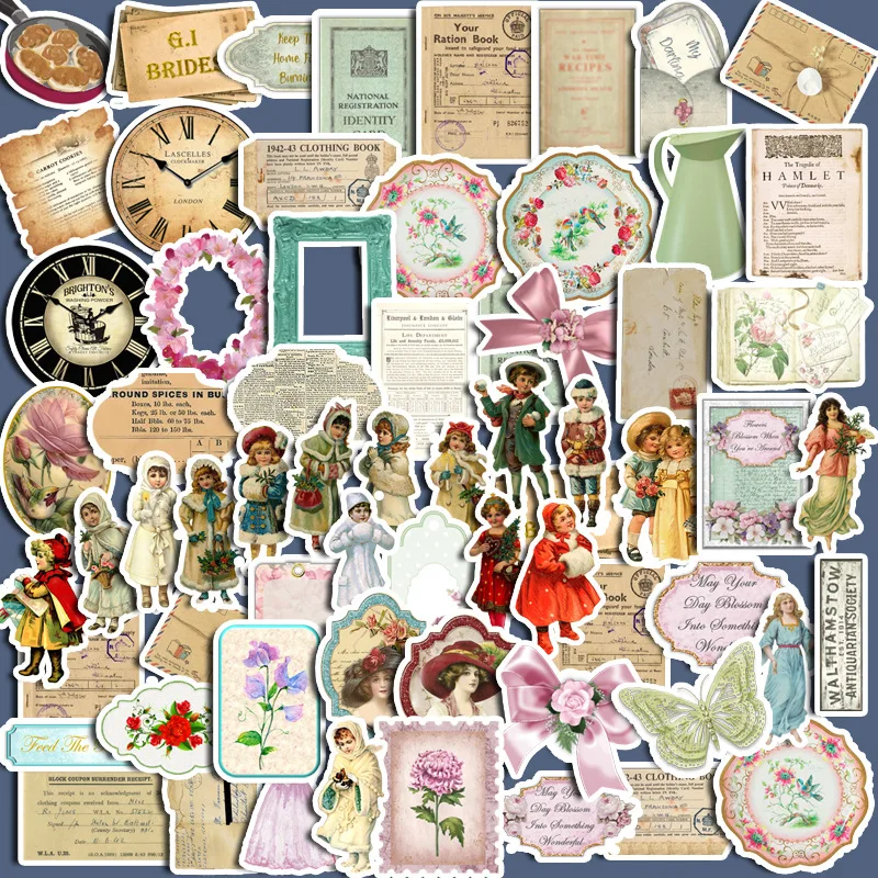 60Pcs/Pack Vintage Romantic Girl Stickers Decoration DIY Scrapbooking Junk Journal Collage Album Planner Retro Stationery
60Pcs/Pack Vintage Romantic Girl Stickers Decoration DIY Scrapbooking Junk Journal Collage Album Planner Retro Stationery