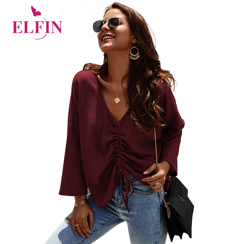 2020 V Neck Bandage Solid Casual Autumn Women T-shirt Long Sleeve Tee Shirt Femme Womens Clothing SJ3756R
2020 V Neck Bandage Solid Casual Autumn Women T-shirt Long Sleeve Tee Shirt Femme Womens Clothing SJ3756R