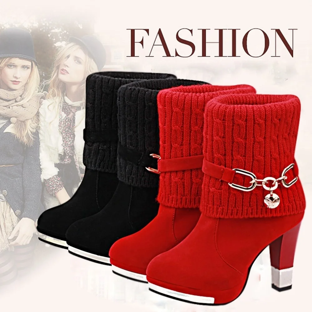 New Casual Fashion Ladies High Heels Short Boots Warm Cotton Boots Women Winter Shoes
New Casual Fashion Ladies High Heels Short Boots Warm Cotton Boots Women Winter Shoes