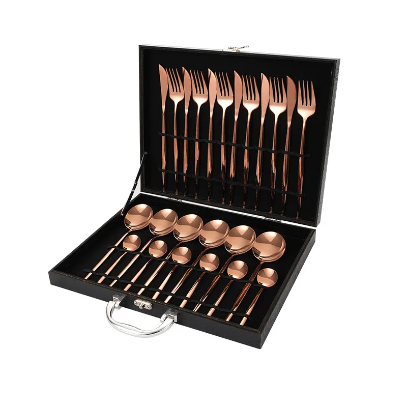Rose Gold Cutlery Set Stainless Steel Tableware Kitchen Set Dinnerware Spoon Fork Knife Dinner Set Complete 24Pcs Home Flatware
Rose Gold Cutlery Set Stainless Steel Tableware Kitchen Set Dinnerware Spoon Fork Knife Dinner Set Complete 24Pcs Home Flatware