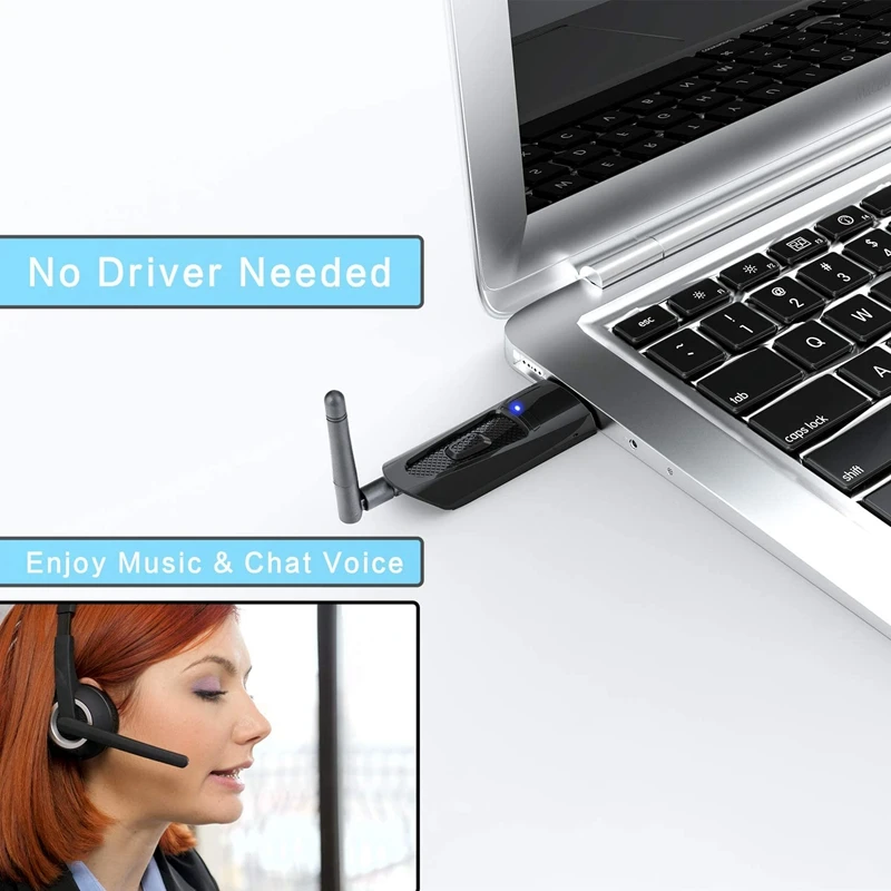 Portable USB Bluetooth Audio Transmitter Adapter for PC Desktop Laptop with 3.5mm Audio Cable Plug and Play
Portable USB Bluetooth Audio Transmitter Adapter for PC Desktop Laptop with 3.5mm Audio Cable Plug and Play