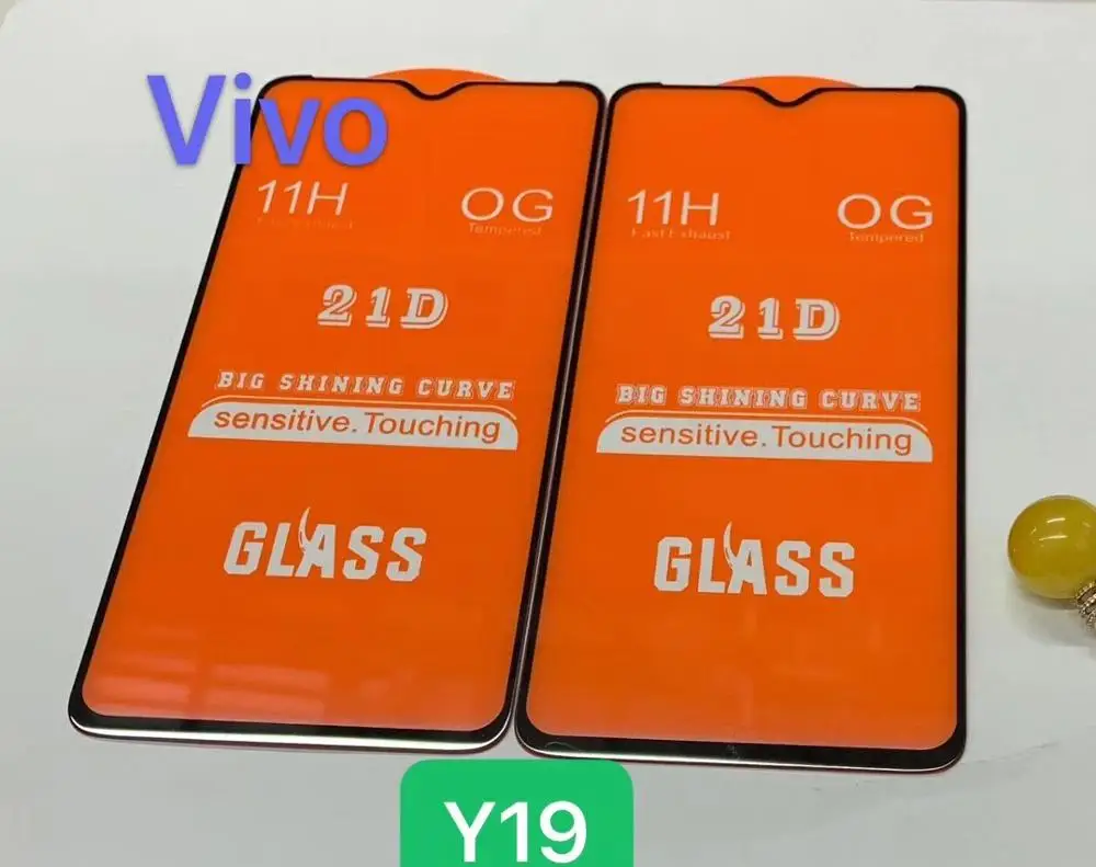 Закаленное Высокопрочное стекло для VIVO Y19 2 шт. полное покрытие Взрывозащищенная