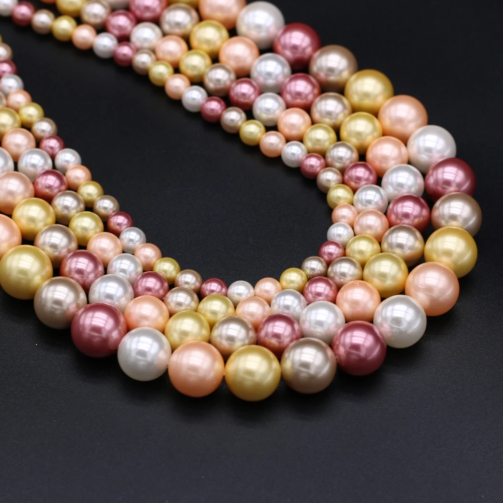 2021 Natural Shell Beads Round Glossy Pearl Imitation Shell Loose Bead 6 8 10 12mm Size Pick for Making DIY Jewelry Necklace 
2021 Natural Shell Beads Round Glossy Pearl Imitation Shell Loose Bead 6 8 10 12mm Size Pick for Making DIY Jewelry Necklace