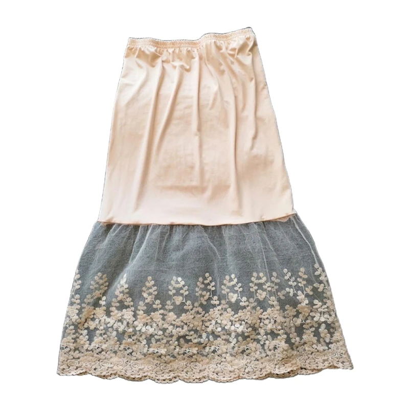 23GD Lace Half Slip Skirts Extender Elastic Waist A-line Hollow Petticoat Underskirt
23GD Lace Half Slip Skirts Extender Elastic Waist A-line Hollow Petticoat Underskirt