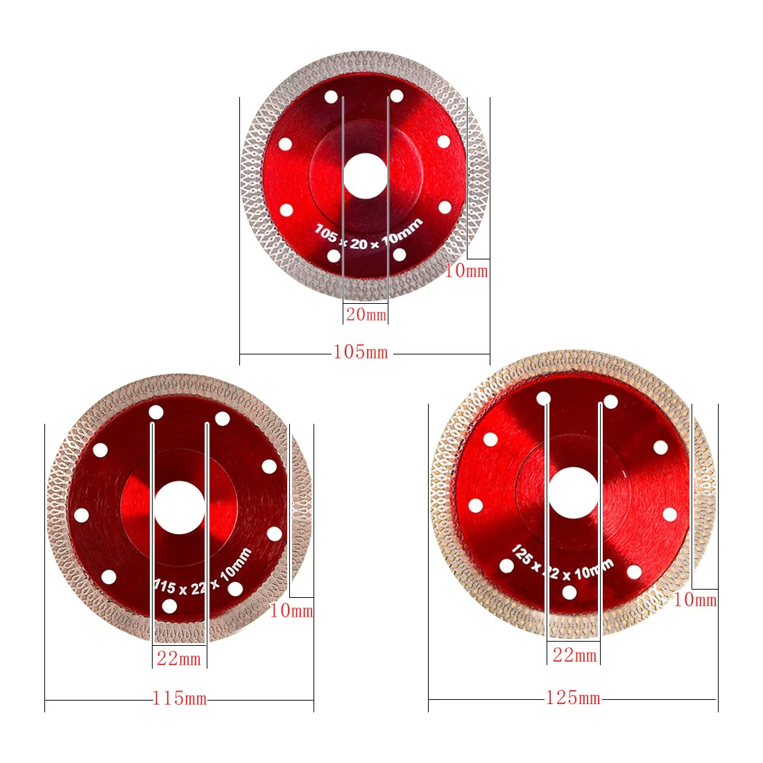 Porcelain Tile Ceramic Blades Diamond Saw Blade Granite Marble Cutting Disc 3 Sizes for Angle Grinder Diamond Saw Blade
Porcelain Tile Ceramic Blades Diamond Saw Blade Granite Marble Cutting Disc 3 Sizes for Angle Grinder Diamond Saw Blade