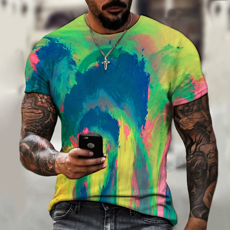 Summer Men's Hot Style Sports T-shirt, Color 3d Printed Top, O-neck Design, Street Cool Big Size Short-sleeved Male 6XL
Summer Men's Hot Style Sports T-shirt, Color 3d Printed Top, O-neck Design, Street Cool Big Size Short-sleeved Male 6XL