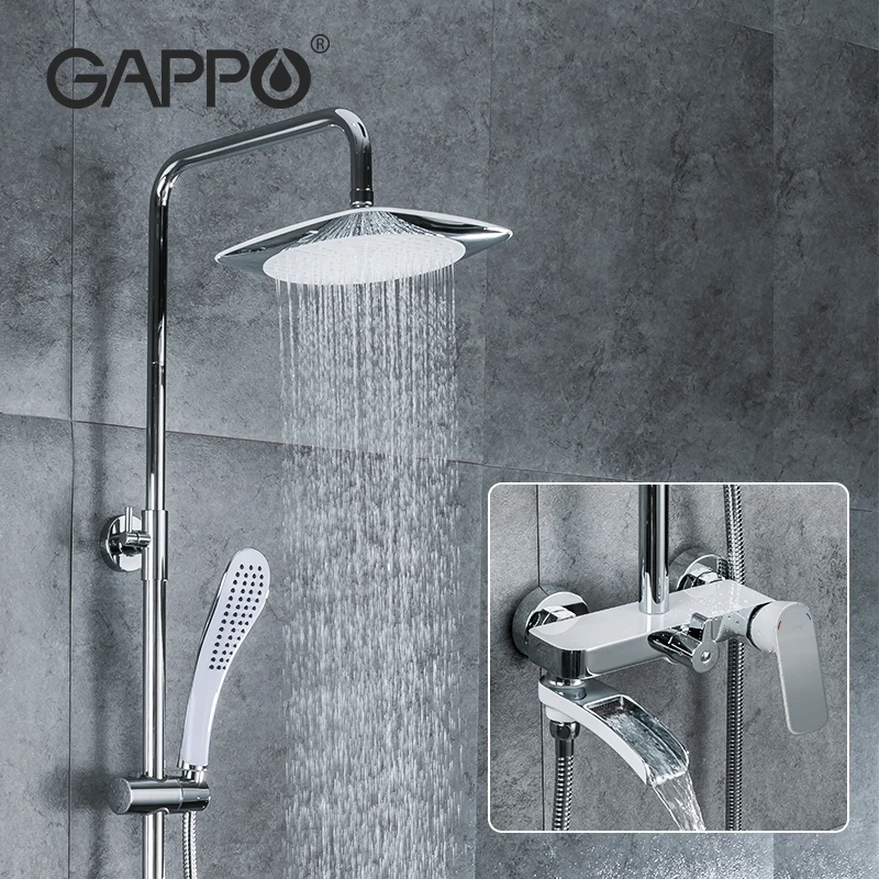 

Gappo Bathroom Shower Faucet Bathtub Faucets Cold and Hot Water Mixer Double Rainfall Shower Head Water-Saving Tap Crane G2448-8