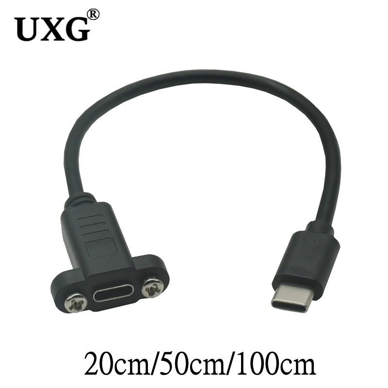 Удлинитель для передачи данных 20 см 50 1 м USB C Type-C штекер-гнездо кабель-удлинитель
