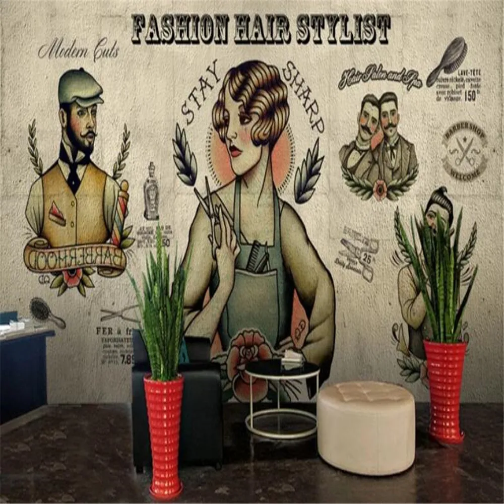 Milofi Hair Salon Hairdressing Tattoo Retro Nostalgic Background Custom Wallpaper Mural Image Wall
Milofi Hair Salon Hairdressing Tattoo Retro Nostalgic Background Custom Wallpaper Mural Image Wall