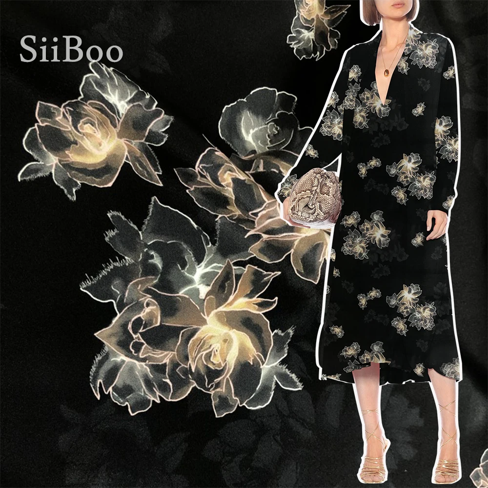 Siiboo сверхтолстая 28 мм шелковая спандекс крепдешиновая ткань для женского платья Высококачественная итальянская Роскошная tyle sp6458
Siiboo сверхтолстая 28 мм шелковая спандекс крепдешиновая ткань для женского платья Высококачественная итальянская Роскошная tyle sp6458