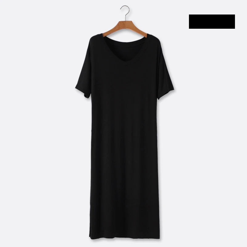 Modal Cotton Dresses v-neck Women Short Sleeve Dresses Casual Pocket Loose Dresses Female Plus Size Dress Fashion Clothing slit
Modal Cotton Dresses v-neck Women Short Sleeve Dresses Casual Pocket Loose Dresses Female Plus Size Dress Fashion Clothing slit