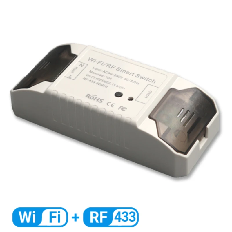 Умное устройство вкл./выкл. Радиочастотное + Wi-Fi 433 МГц
Умное устройство вкл./выкл. Радиочастотное + Wi-Fi 433 МГц