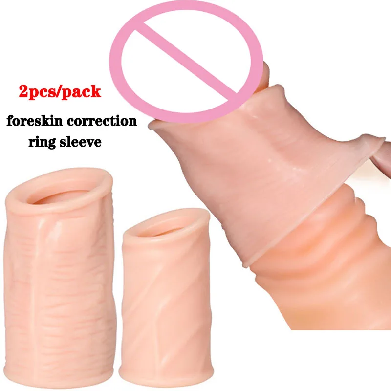 2 шт./кор. кольцо для коррекции Foreskin насадка на пенис секс игрушки мужчин