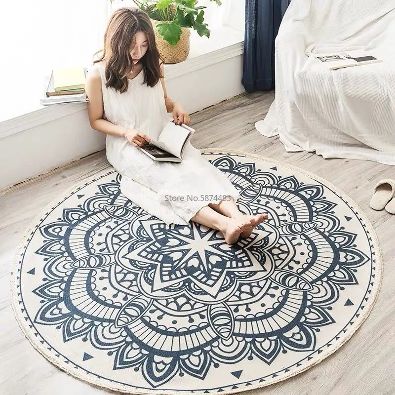 2020 Mandala Round Carpet Nordic Bohemian Floor Carpets for Living Room Bedroom Anti-slip Doormat Yoga Mat Tassels Area Rugs
2020 Mandala Round Carpet Nordic Bohemian Floor Carpets for Living Room Bedroom Anti-slip Doormat Yoga Mat Tassels Area Rugs