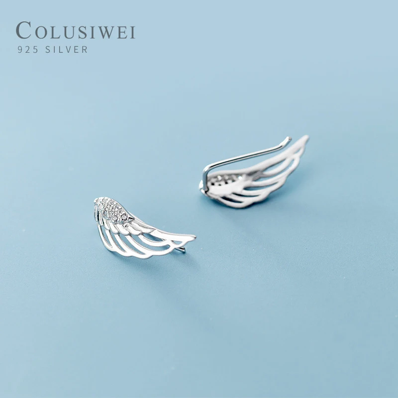 COLUSIWEI New Arrive 925 Sterling Silver Angel Wings Asymmetric Stud Earring for Women Hook Earring Fine Jewelry Accessories
COLUSIWEI New Arrive 925 Sterling Silver Angel Wings Asymmetric Stud Earring for Women Hook Earring Fine Jewelry Accessories