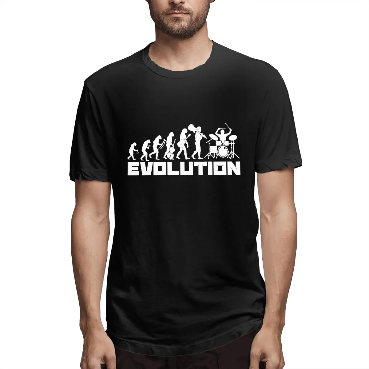 Drummer Evolution Men T Shirt Novelty Tees Short Sleeve O Neck T-Shirts Pure Cotton Graphic Printed Clothing
Drummer Evolution Men T Shirt Novelty Tees Short Sleeve O Neck T-Shirts Pure Cotton Graphic Printed Clothing