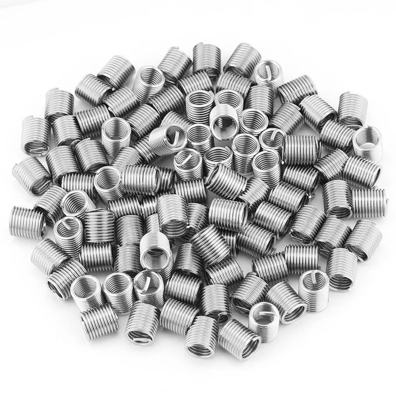 100Pcs M8X1.25X2D Stainless Steel Coiled Wire Insert Set Helical Threaded Insert Wire Screw Sleeve Threads Repair Tools
100Pcs M8X1.25X2D Stainless Steel Coiled Wire Insert Set Helical Threaded Insert Wire Screw Sleeve Threads Repair Tools