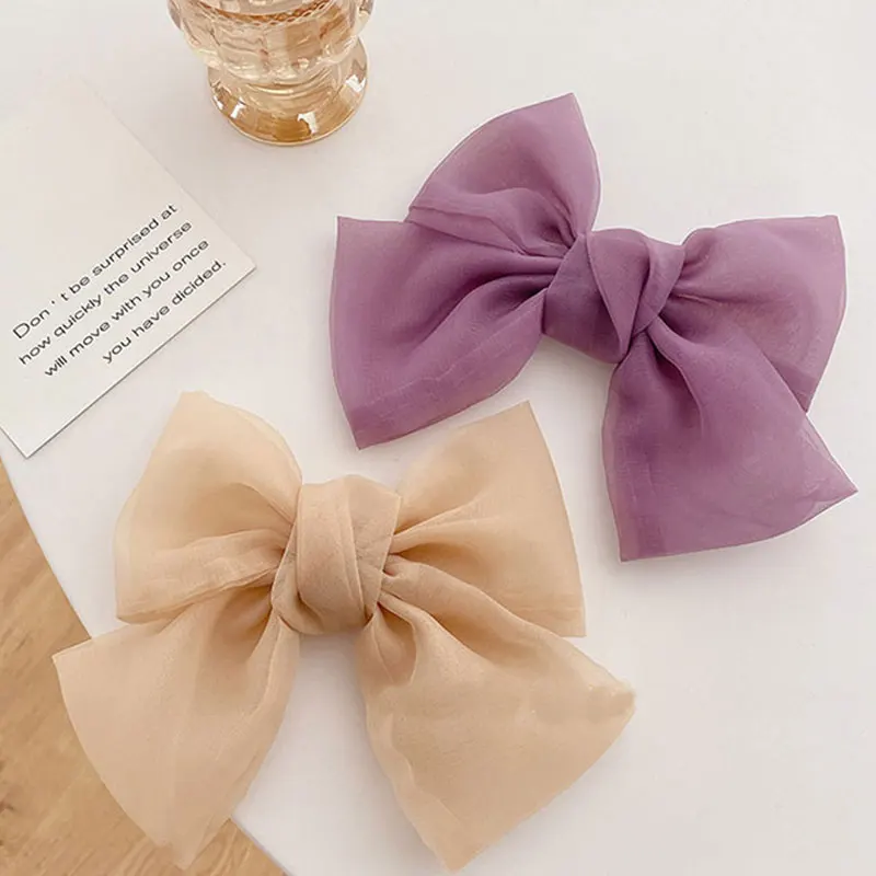 Popular Handmade Bow-knot Barrettes Net Yarn Ponytail Hairpins Solid Color Hair Clip Fashionable Ladies Hair Accessories
Popular Handmade Bow-knot Barrettes Net Yarn Ponytail Hairpins Solid Color Hair Clip Fashionable Ladies Hair Accessories