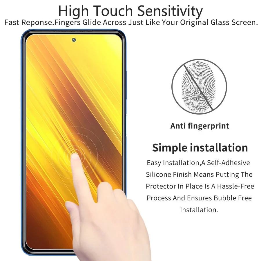 3 Pcs Tempered Glass For Xiaomi Redmi Note 10 9 8 7 Pro 10s 9s 8T 9T 9A 9C 8A 7A 6A 5 4X Mi Poco X3 M3 F1 Screen Protector | Мобильные