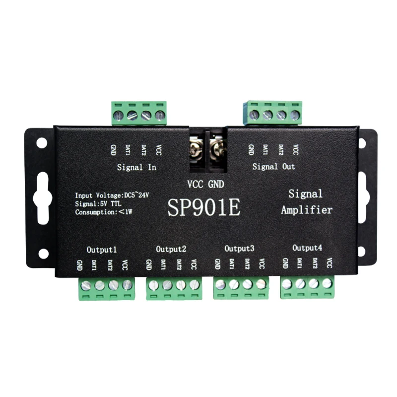 5V-24V SP901E 5V Signal Double Signal Dream Color Full Color LED SPI Signal Amplifier For Pixel WS2811 WS2812B Strip
5V-24V SP901E 5V Signal Double Signal Dream Color Full Color LED SPI Signal Amplifier For Pixel WS2811 WS2812B Strip