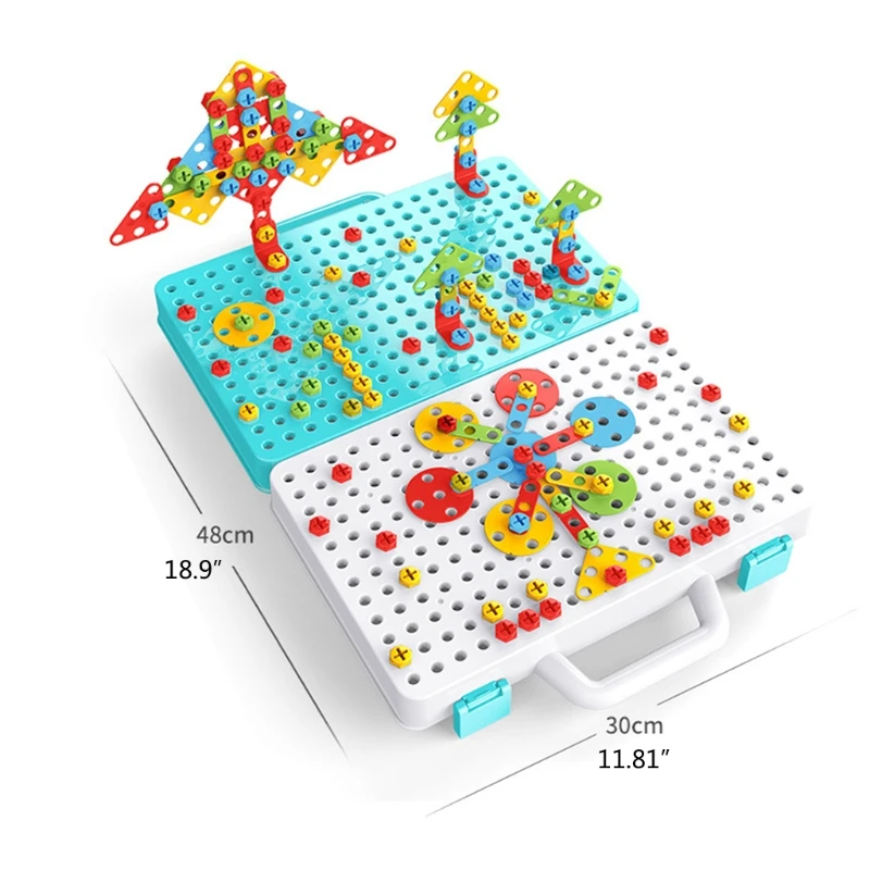 1Set Interactive ABS 3D Drill Puzzle with Screwdriver Toolbox Stimulated Blocks Toy Stacking Block Set Construction Toy
1Set Interactive ABS 3D Drill Puzzle with Screwdriver Toolbox Stimulated Blocks Toy Stacking Block Set Construction Toy