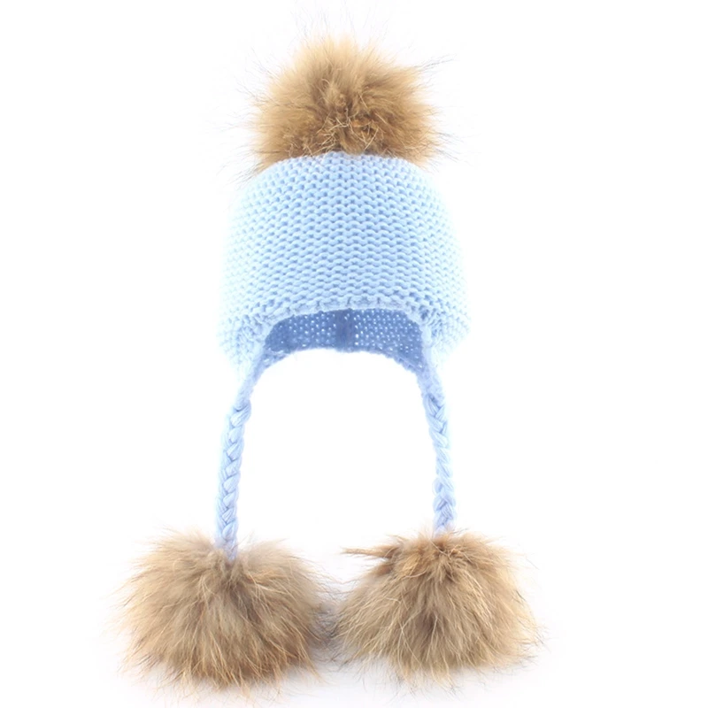 Toddler Baby Raccoon Fur Ball Beanie Winter Warm Solid Color Knitted Hat Earflap
Toddler Baby Raccoon Fur Ball Beanie Winter Warm Solid Color Knitted Hat Earflap