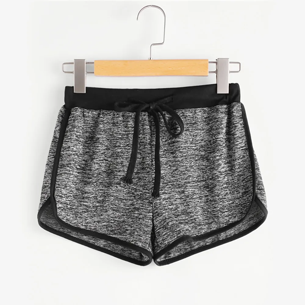 

Sports Shorts Womens Striped Mid Waist Loose Shorts Drawstring Waist Ringer Shorts Pants Summer Hotpants Feminino Spodenki