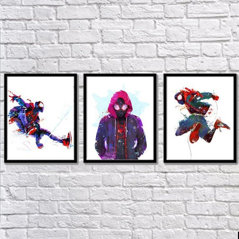 Фото Постеры и принты Disney Картина на холсте стену картина из фильма Marvel с акварельным
