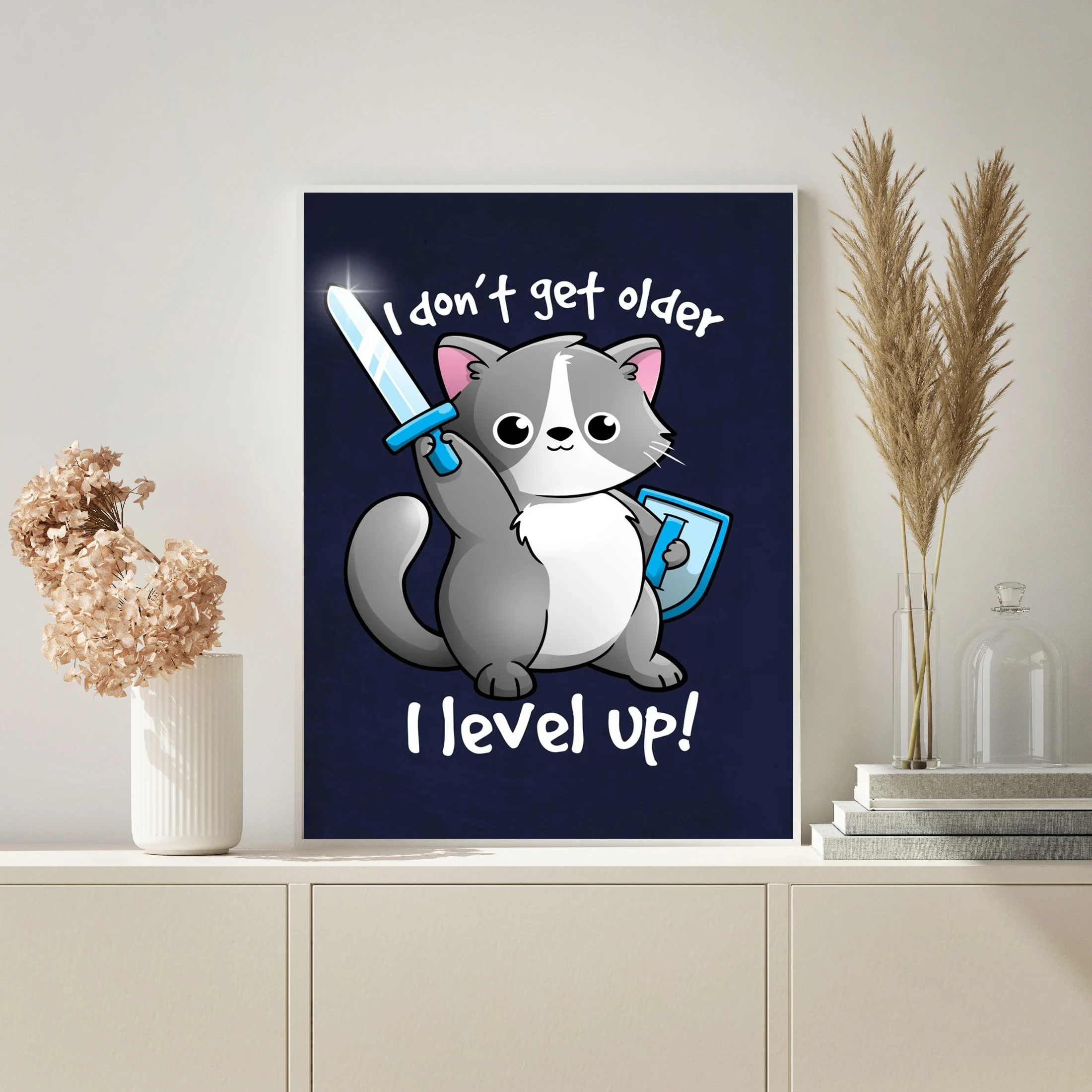 Wall Art Painting Nordic Canvas HD Printed Poster Level Up Cat Animal Picture Modern Modular For Home Decor Living Room Framed
Wall Art Painting Nordic Canvas HD Printed Poster Level Up Cat Animal Picture Modern Modular For Home Decor Living Room Framed