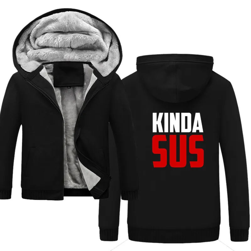 New Fashion Men Thicken Sweatshirt New Black KINDA SUS Hoodie Hip Hop Jacket Hoody Tops Harajuku
New Fashion Men Thicken Sweatshirt New Black KINDA SUS Hoodie Hip Hop Jacket Hoody Tops Harajuku