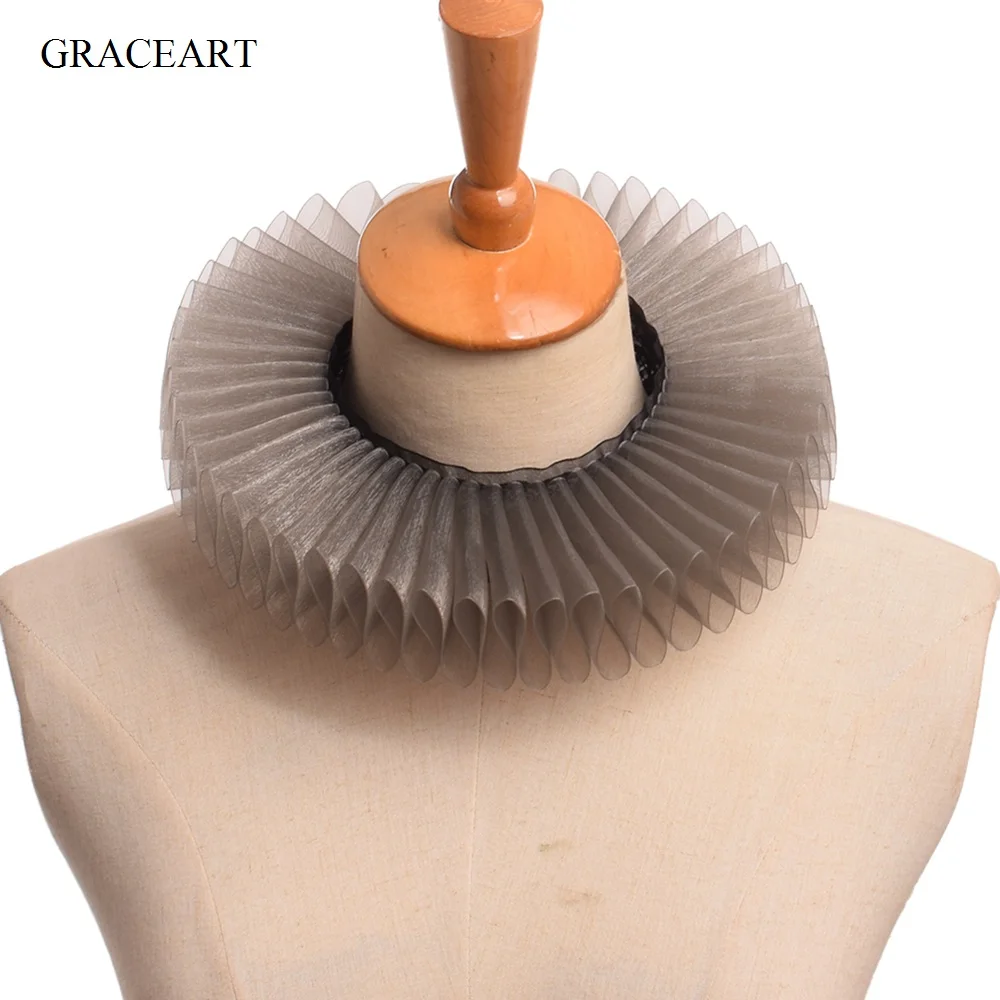 Women Men Cosplay Elizabethan Victorian Period Neck Ruff False Collar Accessory 
Women Men Cosplay Elizabethan Victorian Period Neck Ruff False Collar Accessory