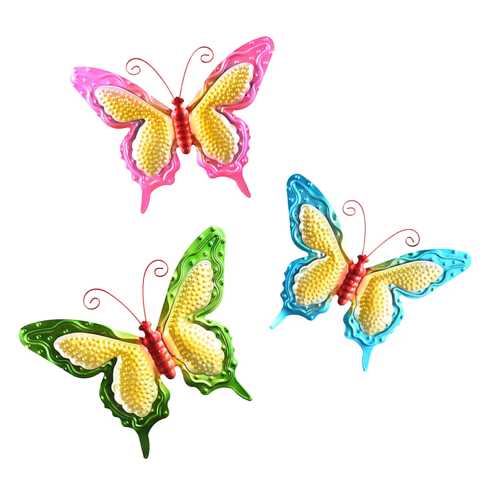 3PCS Metal Butterfly Wall Decoration 3D Butterfly Wall Hangings Courtyard Garden Decor Living Room Terrace Wall Hanging
3PCS Metal Butterfly Wall Decoration 3D Butterfly Wall Hangings Courtyard Garden Decor Living Room Terrace Wall Hanging