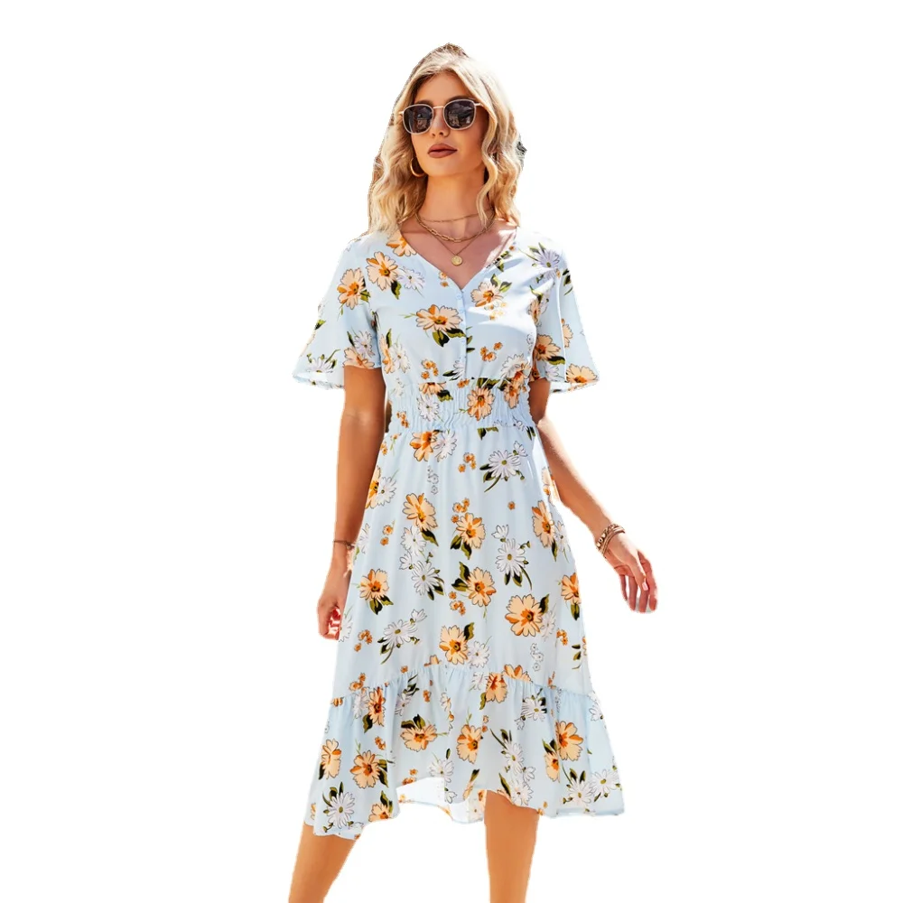 Large Size XL XXL Maxi Dresses for Women 2022 Summer New Fashion Short-sleeved Ruffled Waist Printed Beach Skirt Woman Clothing
Large Size XL XXL Maxi Dresses for Women 2022 Summer New Fashion Short-sleeved Ruffled Waist Printed Beach Skirt Woman Clothing
