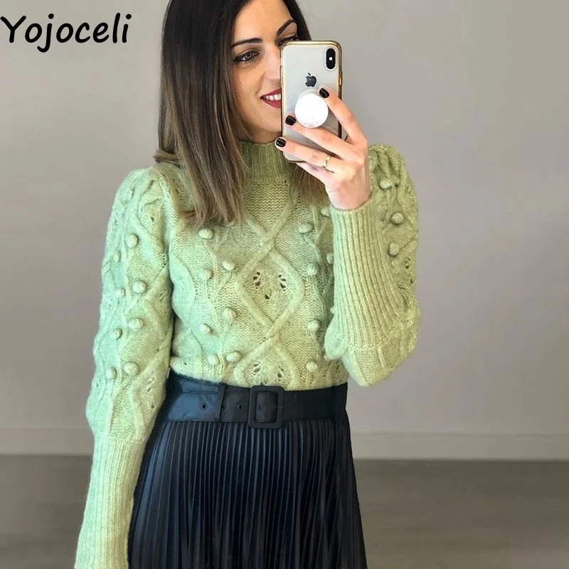 Yojoceli пикантный вязаный теплый женский свитер осенне-зимний Мягкий Вязаный