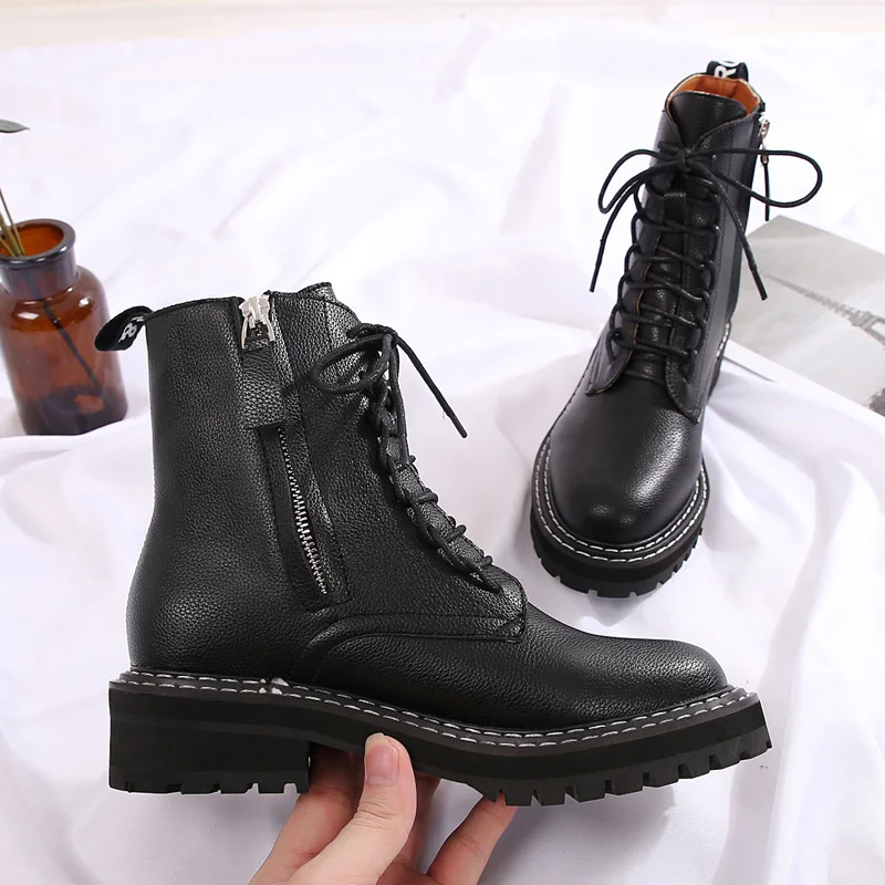 boots 2021 head new women's round soft leather thick heel British style women's shoes autumn and winter Plush boots
boots 2021 head new women's round soft leather thick heel British style women's shoes autumn and winter Plush boots
