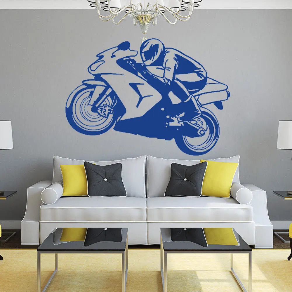 Виниловая наклейка на стену в виде водителя для езды на мотоцикле, CX575
Виниловая наклейка на стену в виде водителя для езды на мотоцикле, CX575