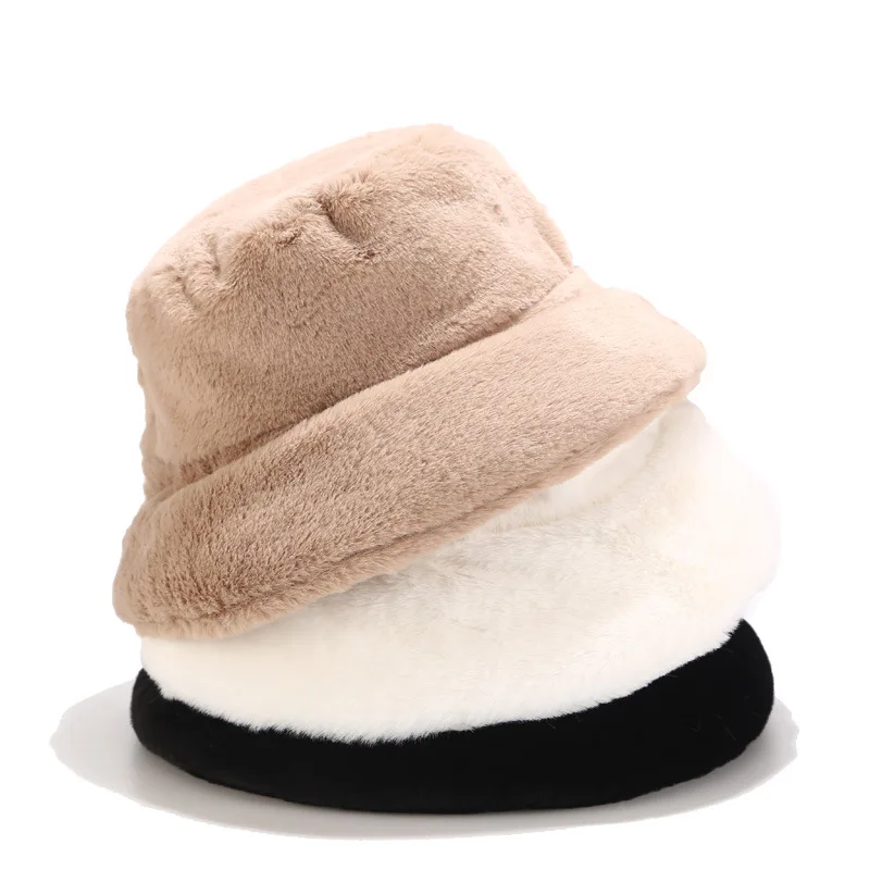 Winter Bucket Hat Solid Fishing Faux Fur Bucket Hat For Women Outdoor Thickened Soft Warm Vacation Hat Lady Panama
Winter Bucket Hat Solid Fishing Faux Fur Bucket Hat For Women Outdoor Thickened Soft Warm Vacation Hat Lady Panama