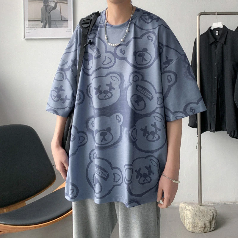 Summer Harajuku Bear Print Short Sleeve Men Tshirts Cartoons Anime Graphic Clothing Woman Fashion Loose 6xl Oversized Streetwear
Summer Harajuku Bear Print Short Sleeve Men Tshirts Cartoons Anime Graphic Clothing Woman Fashion Loose 6xl Oversized Streetwear