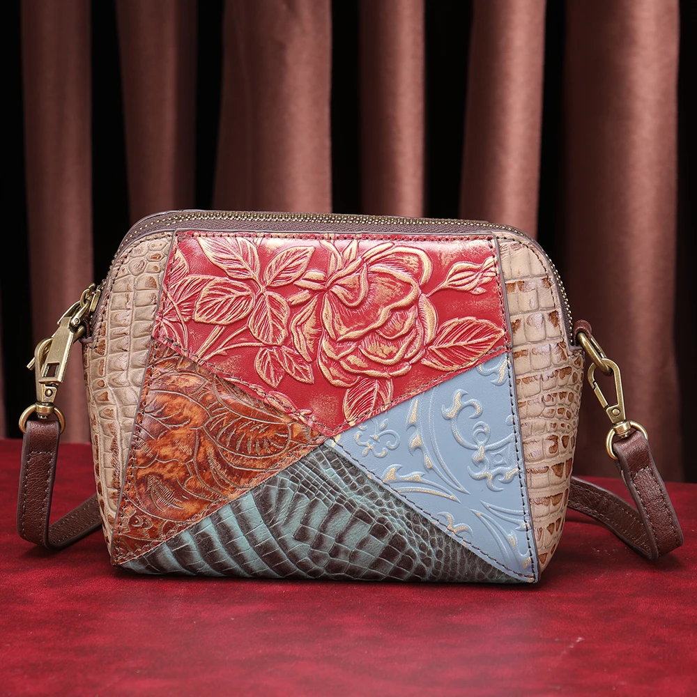 Design Embossed Floral Women Shoulder Bag Vintage Genuine Leather Patchwork Alligator Lady Zipper Crossbody Purses Money Wallet
Design Embossed Floral Women Shoulder Bag Vintage Genuine Leather Patchwork Alligator Lady Zipper Crossbody Purses Money Wallet