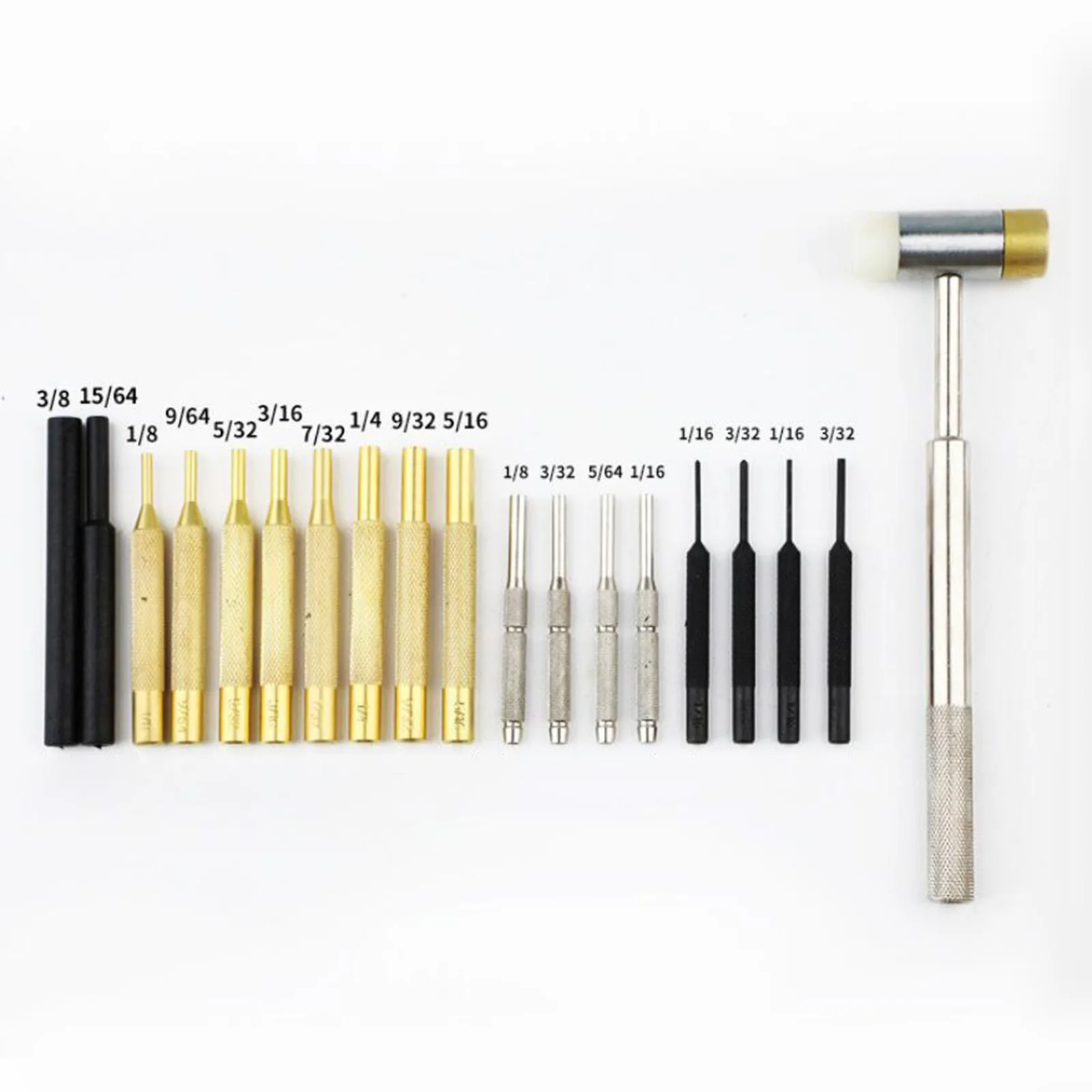 1Set/19pcs Professional Pin Punch Set Brass Steel Punch Hammer for Gunsmithing Maintenance
1Set/19pcs Professional Pin Punch Set Brass Steel Punch Hammer for Gunsmithing Maintenance
