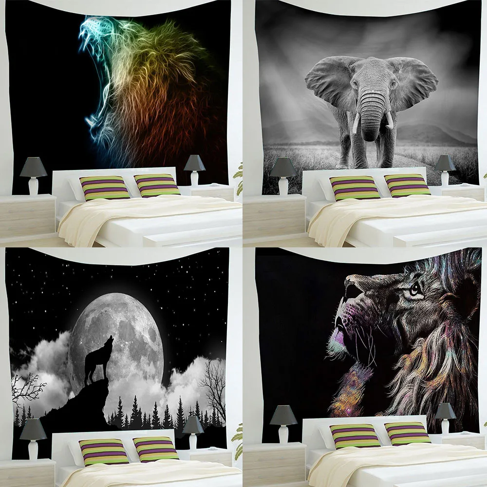 The Call of Wild Leopard 3D гобелены с изображением животных Wolf Tiger Lion настенный подвесной