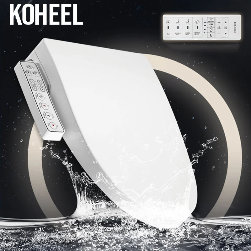 

Электрическая интеллектуальная крышка биде KOHEEL с подогревом, встроенное умное сиденье для унитаза со светодиодсветильник
