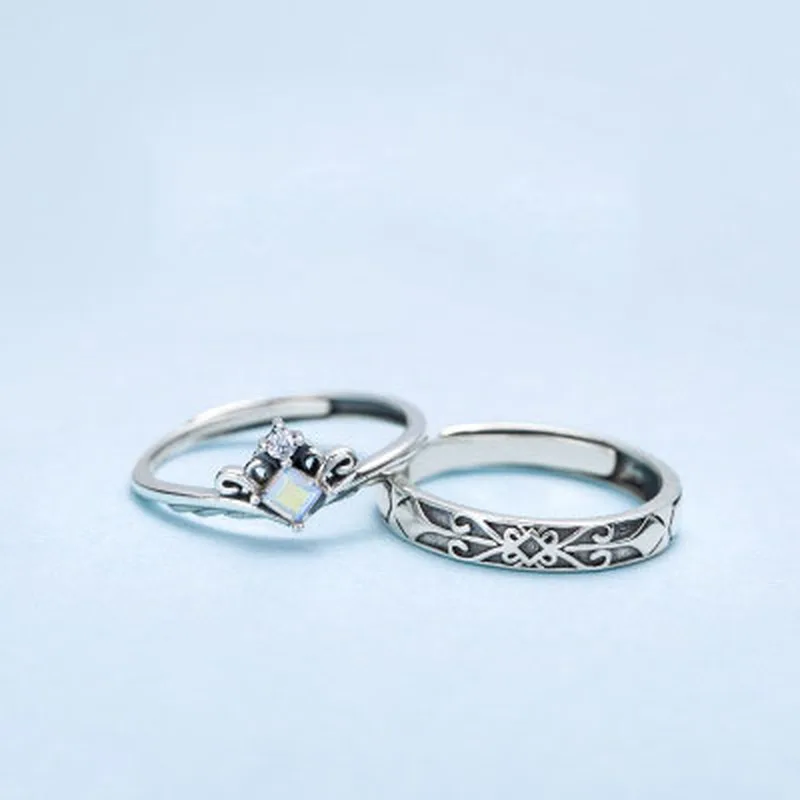 Leouerry Real 925 Sterling Silver Princess and Knight Couple Ring Vintage Court Style Opening Rings for Women Lovers Jewelry
Leouerry Real 925 Sterling Silver Princess and Knight Couple Ring Vintage Court Style Opening Rings for Women Lovers Jewelry