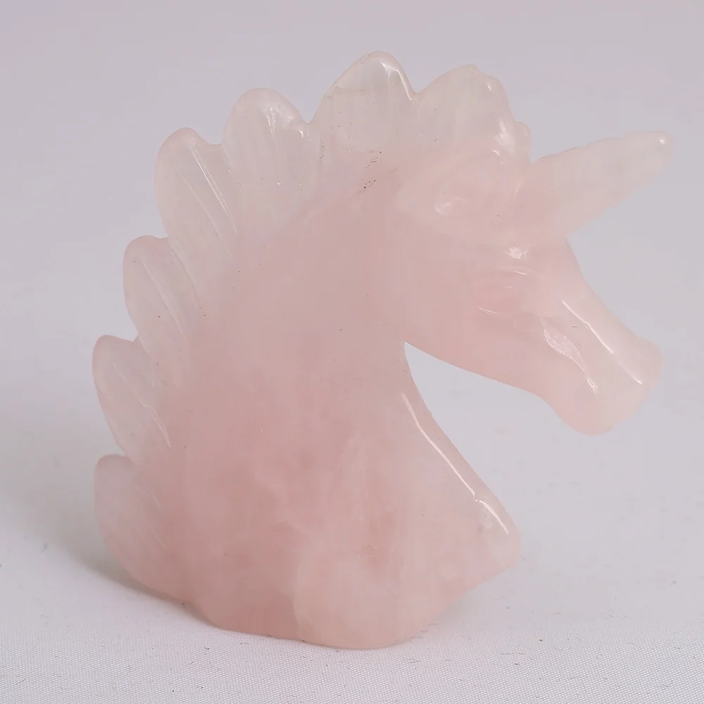 2.5" Rose Quartz Unicorn Figurine Magic Healing Crystal Natural Gemstone Carved Statue Decor
2.5" Rose Quartz Unicorn Figurine Magic Healing Crystal Natural Gemstone Carved Statue Decor