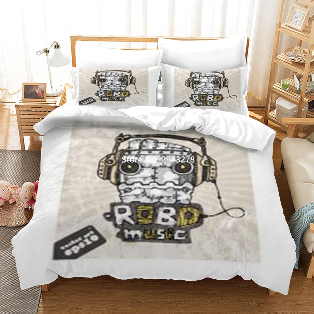 Bedroom Decorative Bedding Set with Robot Pattern for Kids Deluxe Full-size Eiderdown Pillowcase Covered with Linen Print
Bedroom Decorative Bedding Set with Robot Pattern for Kids Deluxe Full-size Eiderdown Pillowcase Covered with Linen Print