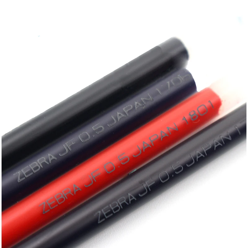 Запасные чернила Zebra JF 0.5 для гелевой ручки черные синие красные гелевые Papelaria Caneta