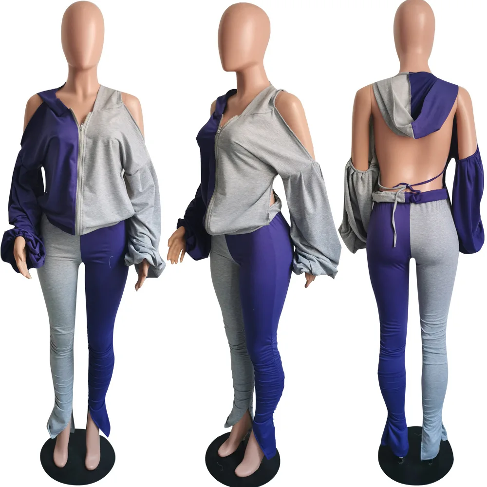 HAOOHU Sexy Two Piece Set Hollow Long Sleeve Zip Top+Stacked Leggings Tracksuit Women Fall Clothes Streetwear Outfits 
HAOOHU Sexy Two Piece Set Hollow Long Sleeve Zip Top+Stacked Leggings Tracksuit Women Fall Clothes Streetwear Outfits