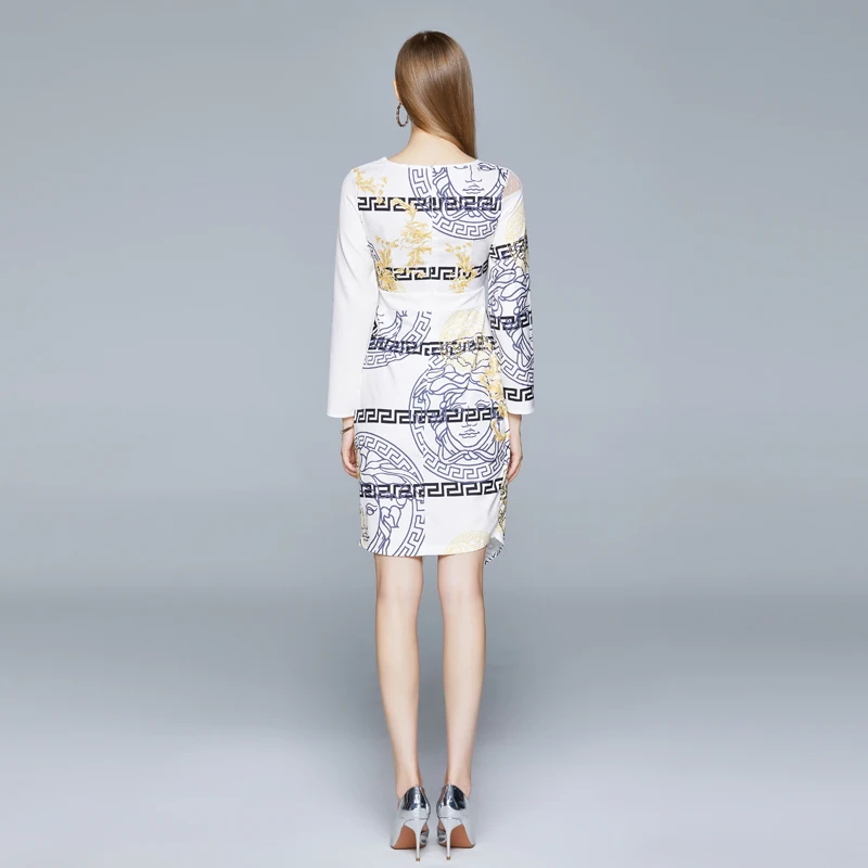 2020 free shopping popular printed skirt women's white buttock dress with waist closing and thin temperament retro skirt
2020 free shopping popular printed skirt women's white buttock dress with waist closing and thin temperament retro skirt