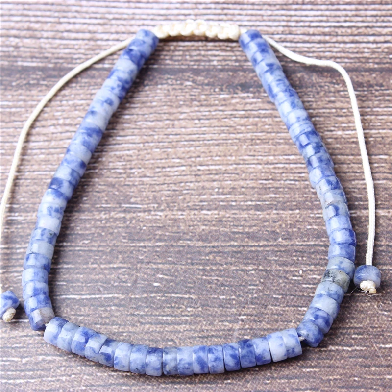Lanli 2x4mm Fashion Blue dot Natural Stone Loose Beads Spacer Round Beads Diy Bracelet Necklace Earrings Accessories 
Lanli 2x4mm Fashion Blue dot Natural Stone Loose Beads Spacer Round Beads Diy Bracelet Necklace Earrings Accessories