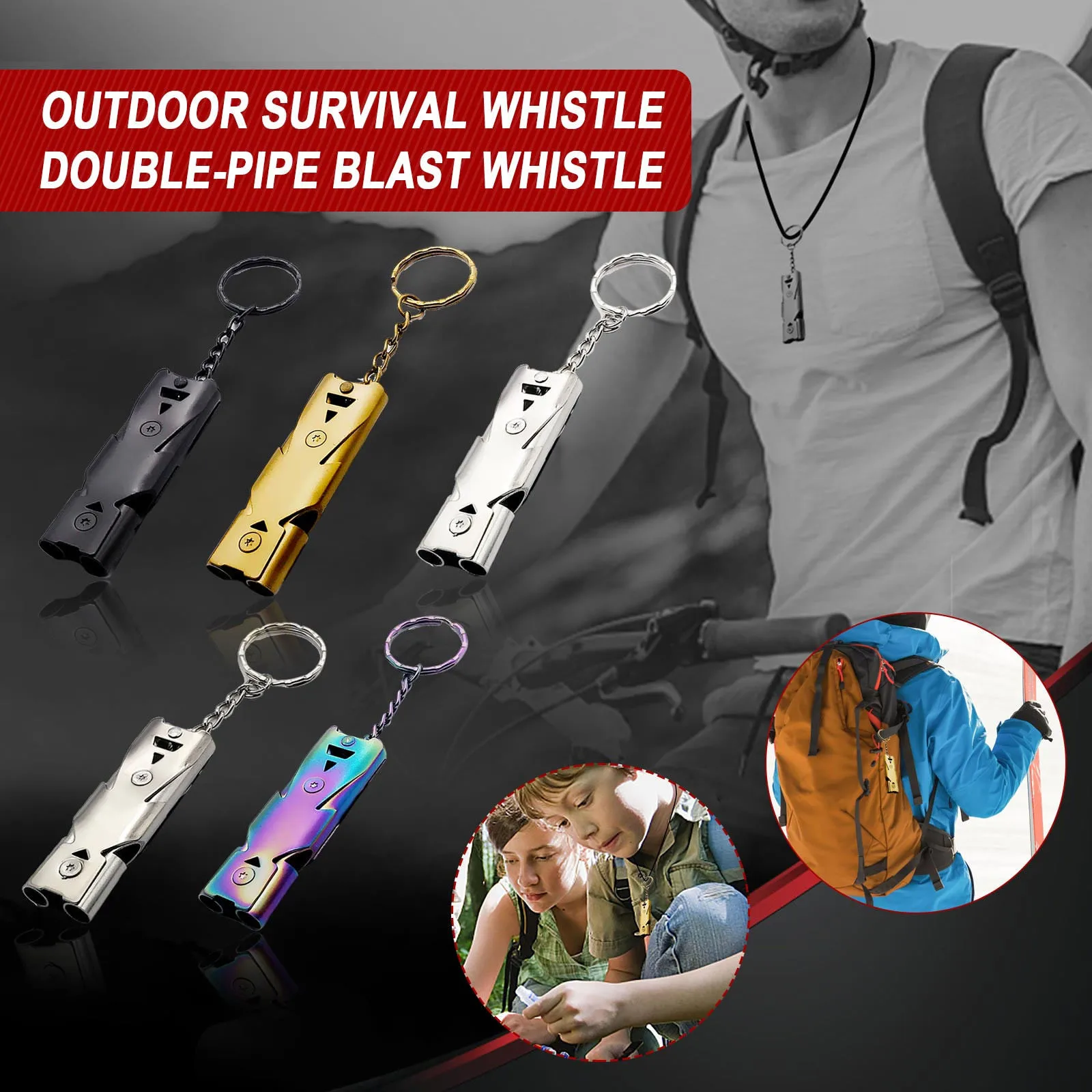 1pcs Outdoors High Decibel Portable Keychain Whistle Stainless Steel Double Pipe Emergency Survival Whistle Multifunction Tools
1pcs Outdoors High Decibel Portable Keychain Whistle Stainless Steel Double Pipe Emergency Survival Whistle Multifunction Tools
